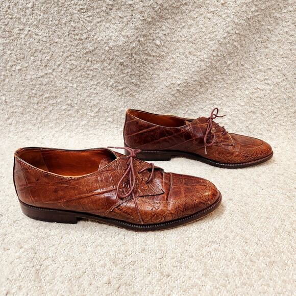Calvin Klein Shoes - Vintage 1970's Calvin Klein Cognac Brown Italian Leather Women's 7 Oxford Shoes